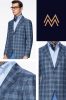 Veste stylbiella BLEU prince de galle compo