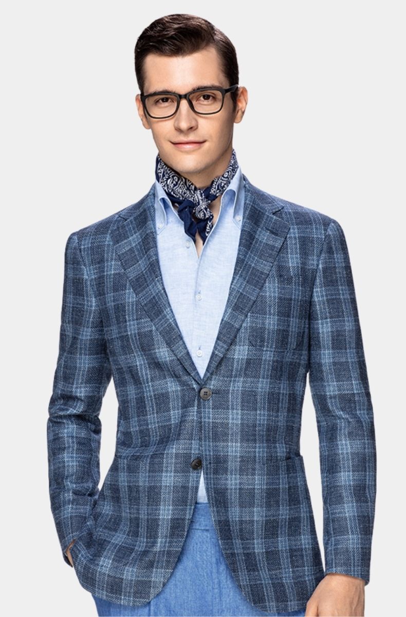Veste Stylbiella Bleue Ciel Prince de Galles