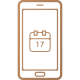 calendar-symbol-on-phone-screen gold