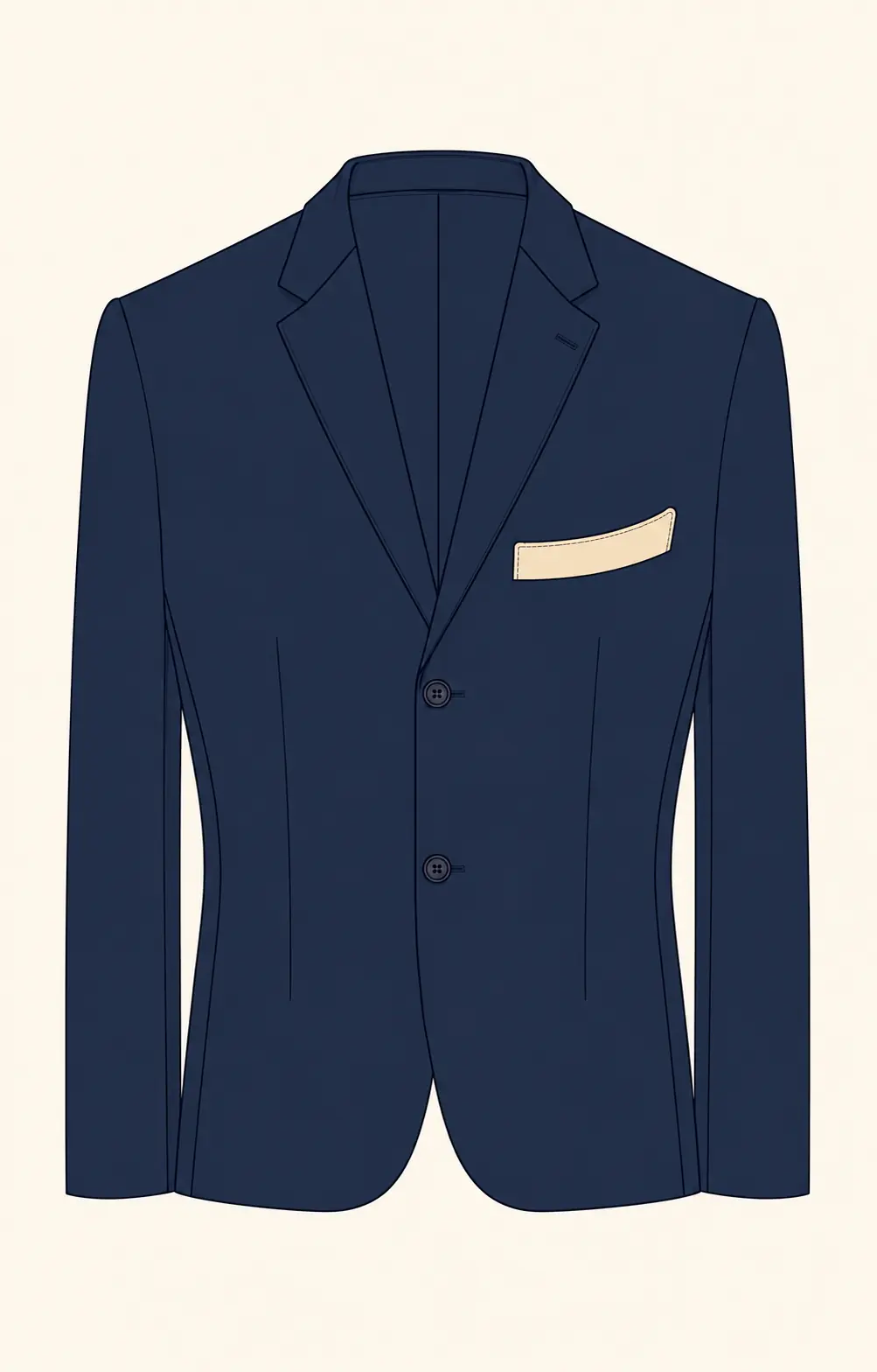 Poche poitrine barchetta d’une veste