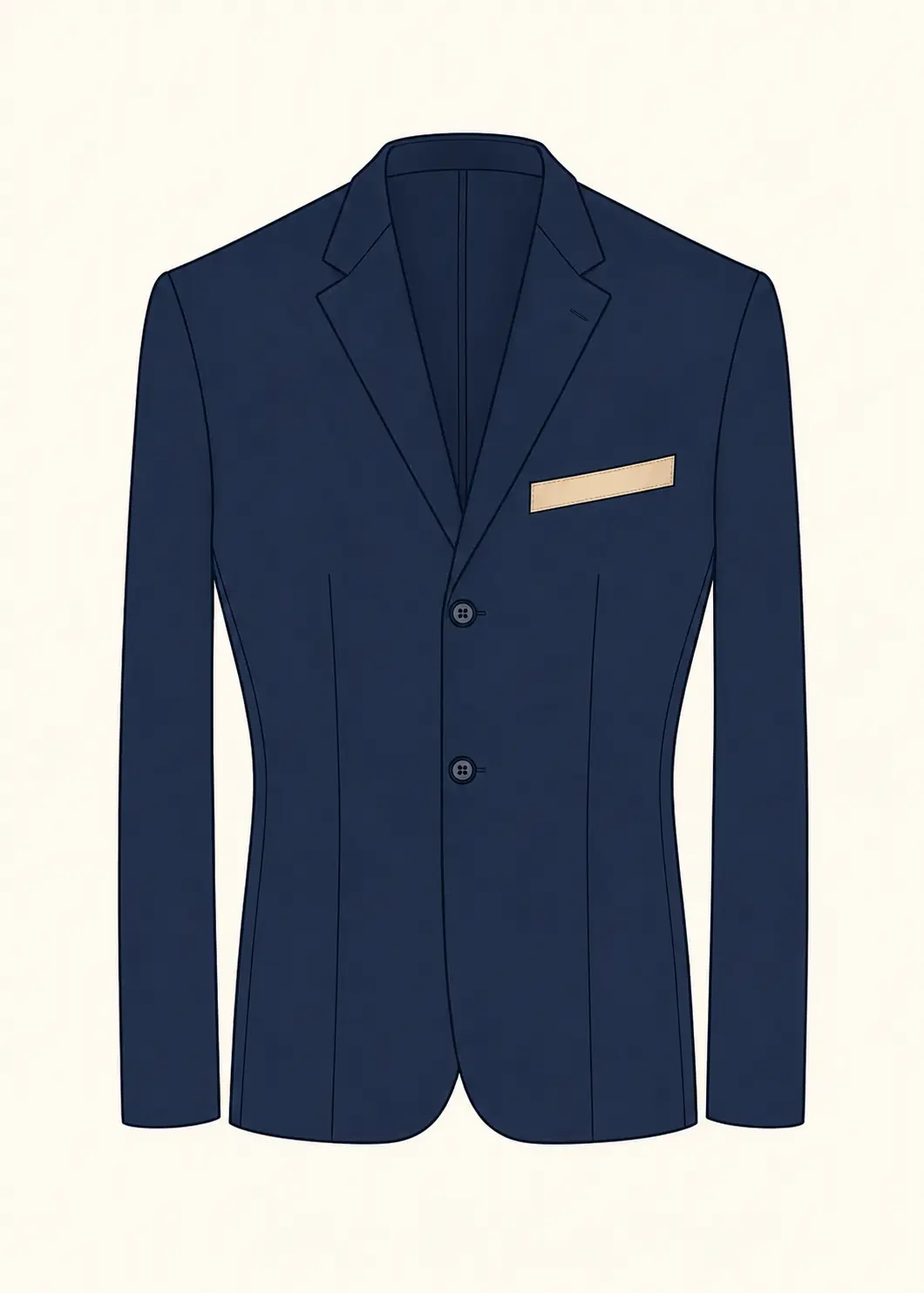 Poche poitrine droite d’une veste