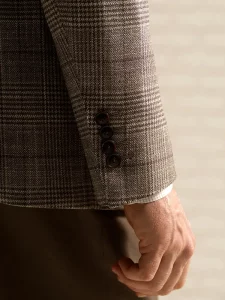 Détail de manche d’une veste Prince-de-Galles Stylbiella