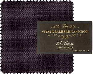 Échantillon de Hopsack violet Montecarlo 21 Micron de Vitale Barberis Canonico